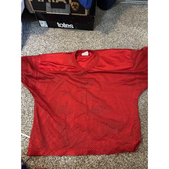 Adams USA Youth Mesh Red Football half shirt - Youth L. - Picture 1 of 3
